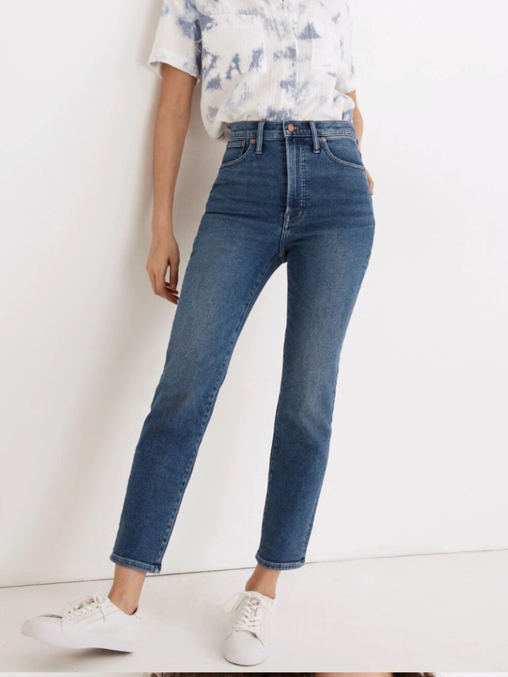 Madewell High-Rise Ankle Jeans in Medium Blue
